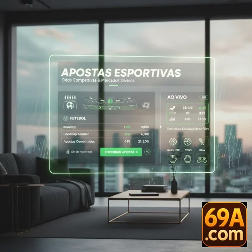 Ilustração de Explore jogos e slots no 69a com pagamentos rápidos