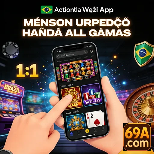 Ilustração de Explore jogos e slots no 69a com pagamentos rápidos